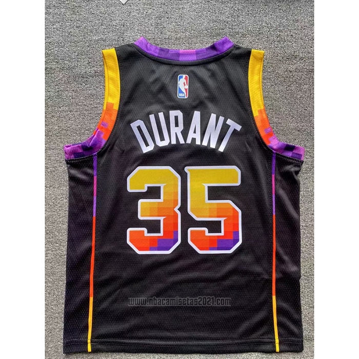Camiseta Nino Phoenix Suns Kevin Durant #35 Statement 2022-23 Negro